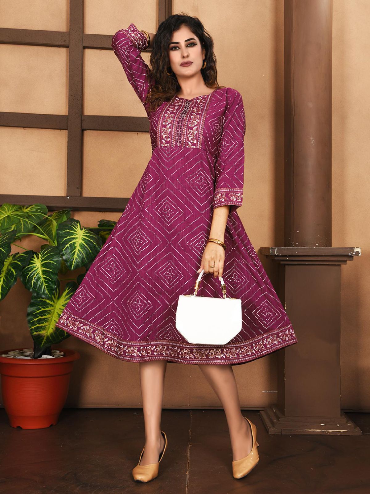Beauty Srishti Heavy Fancy Wear Wholesale Cotton Anarkali Kurtis Catalog